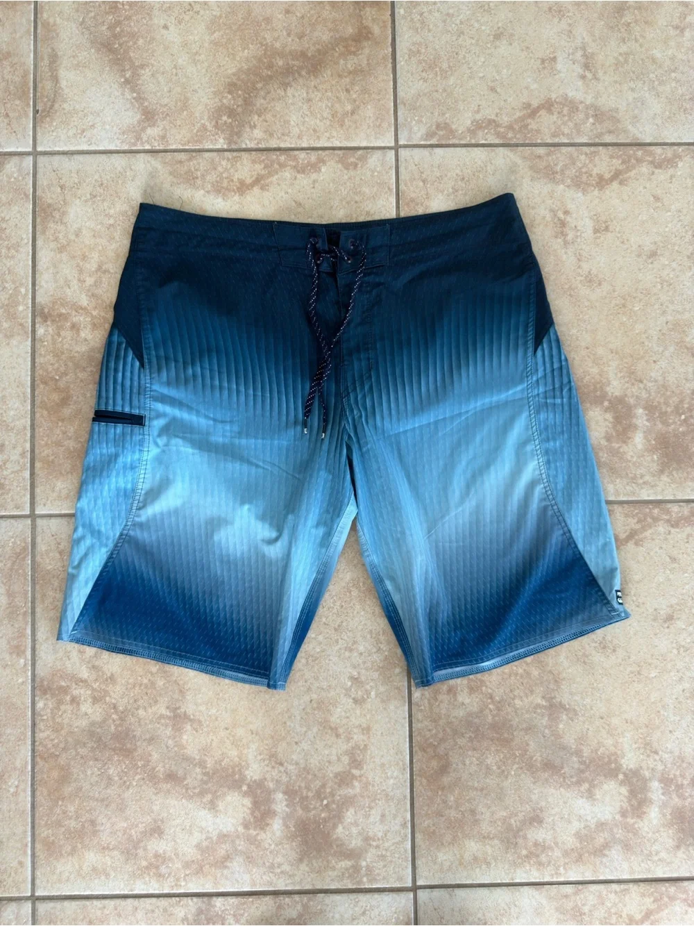 Billabong Men's Teal to Navy Ombre Board Shorts